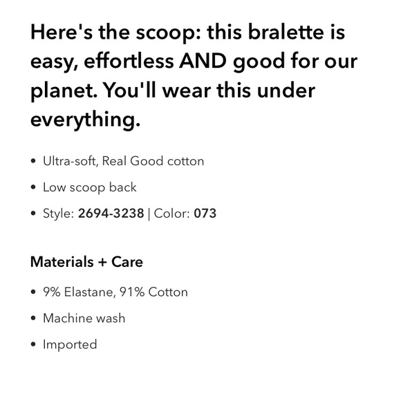 💎NWT AERIE BLACK COTTON SCOOP BRALETTE💎 - Picture 5 of 15